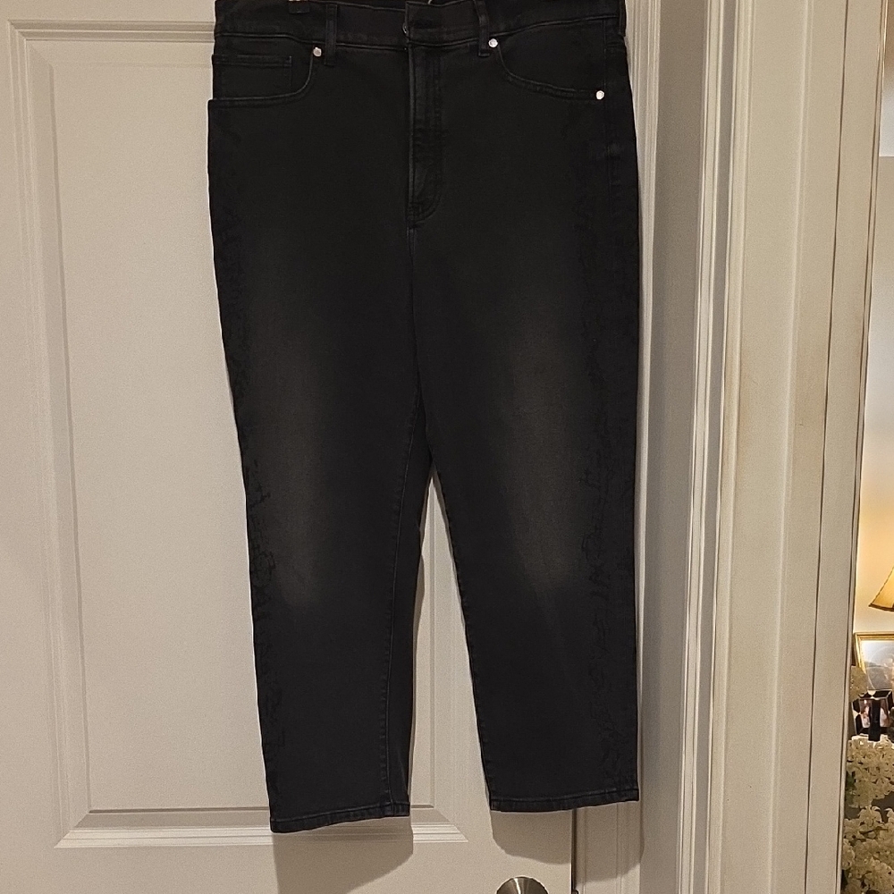 Express Women's BLACK Slim Jeans WITH Unique Embellishments 14 P